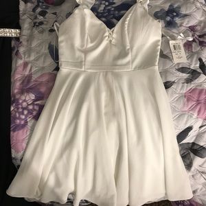White mini dress